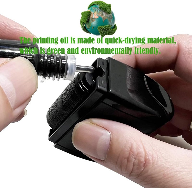 Gikfun Identity Theft Resistant Roller Stamps 2 Pack Confidential Roller Stamps with 1 Large Refill for Masking Identity Address Billing Information Home and Office Essentials EK8487 - Image 4